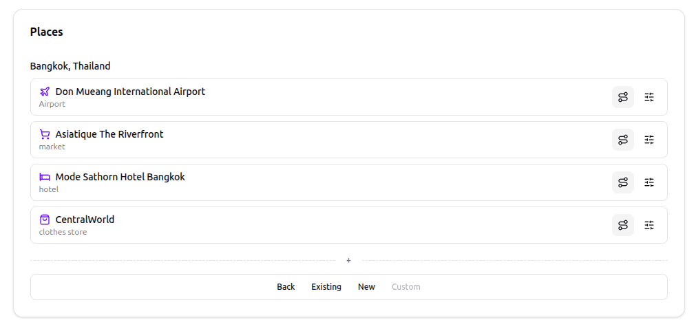 Places inside locations screenshot